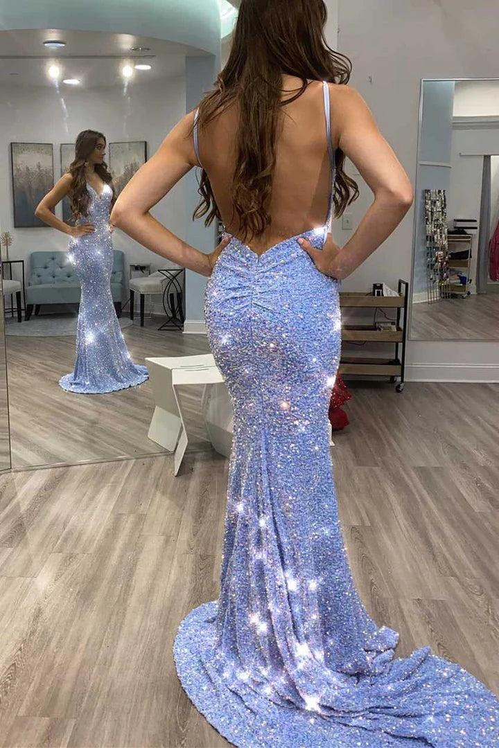 Shiny Sequins Mermaid Long Formal Dress