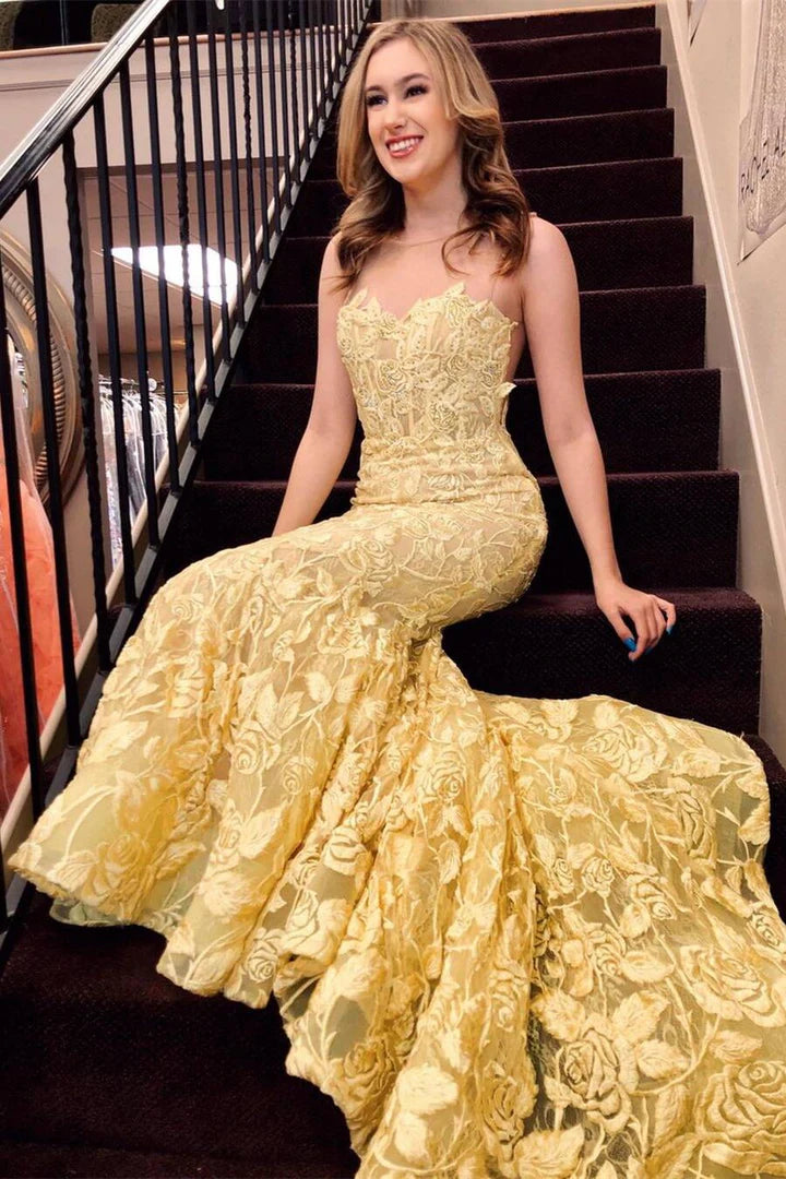 Mermaid Lace Long Prom Dress