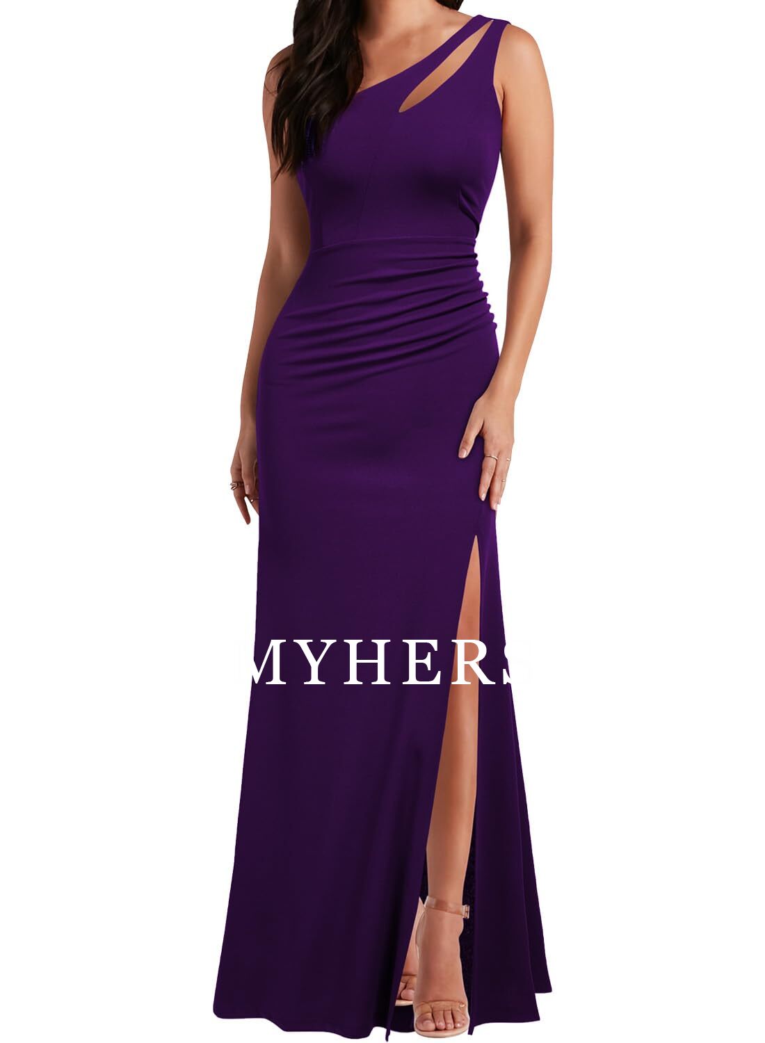 Formal Wear Dresses One Shoulder Sleeveless Split Bodycon Mermaid Evening Cocktail Long Dress Prom Dress