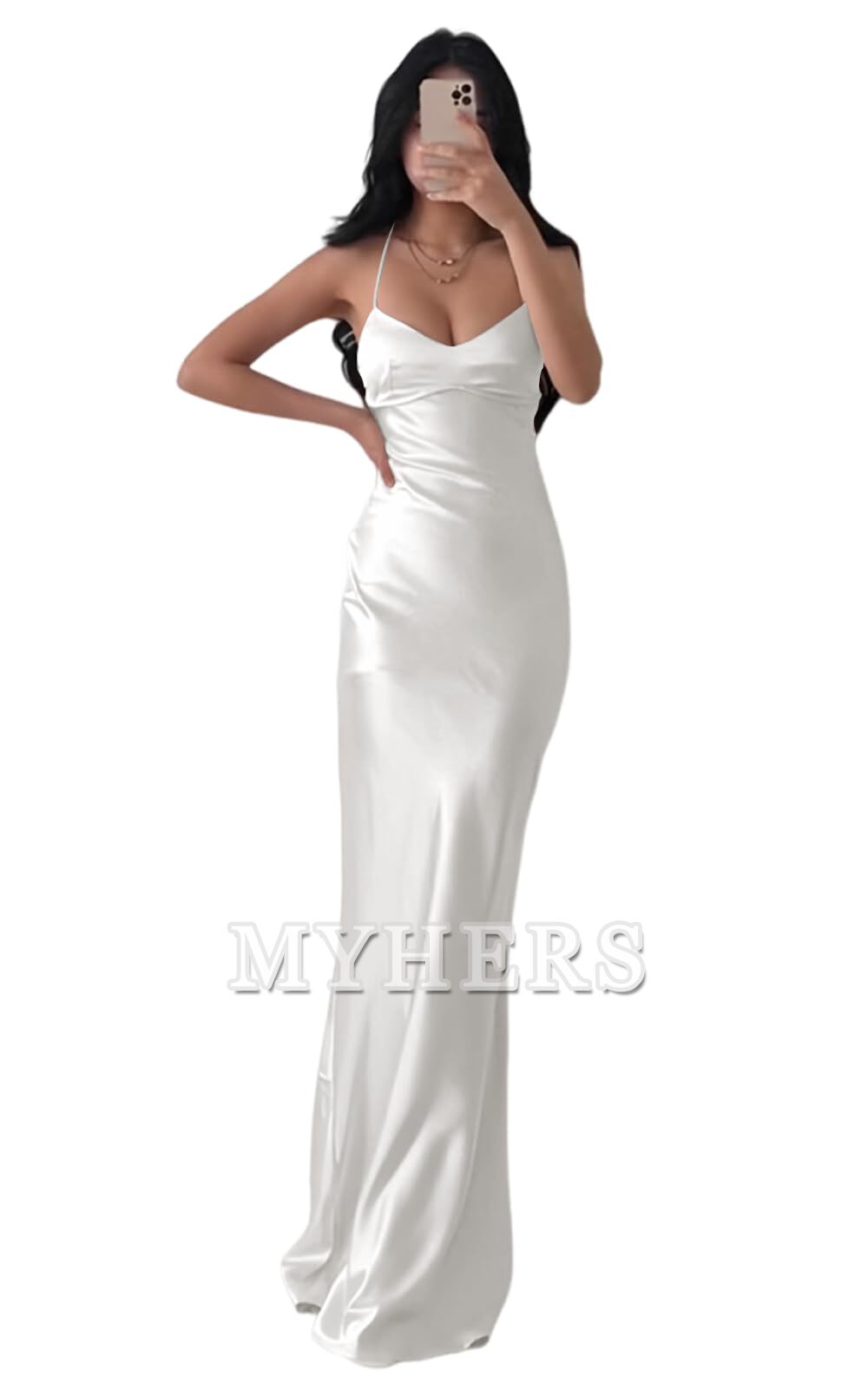 Exquisite Spaghetti Strap Backless Long Charming Bridesmaid Dresses Wedding Guests Dresses