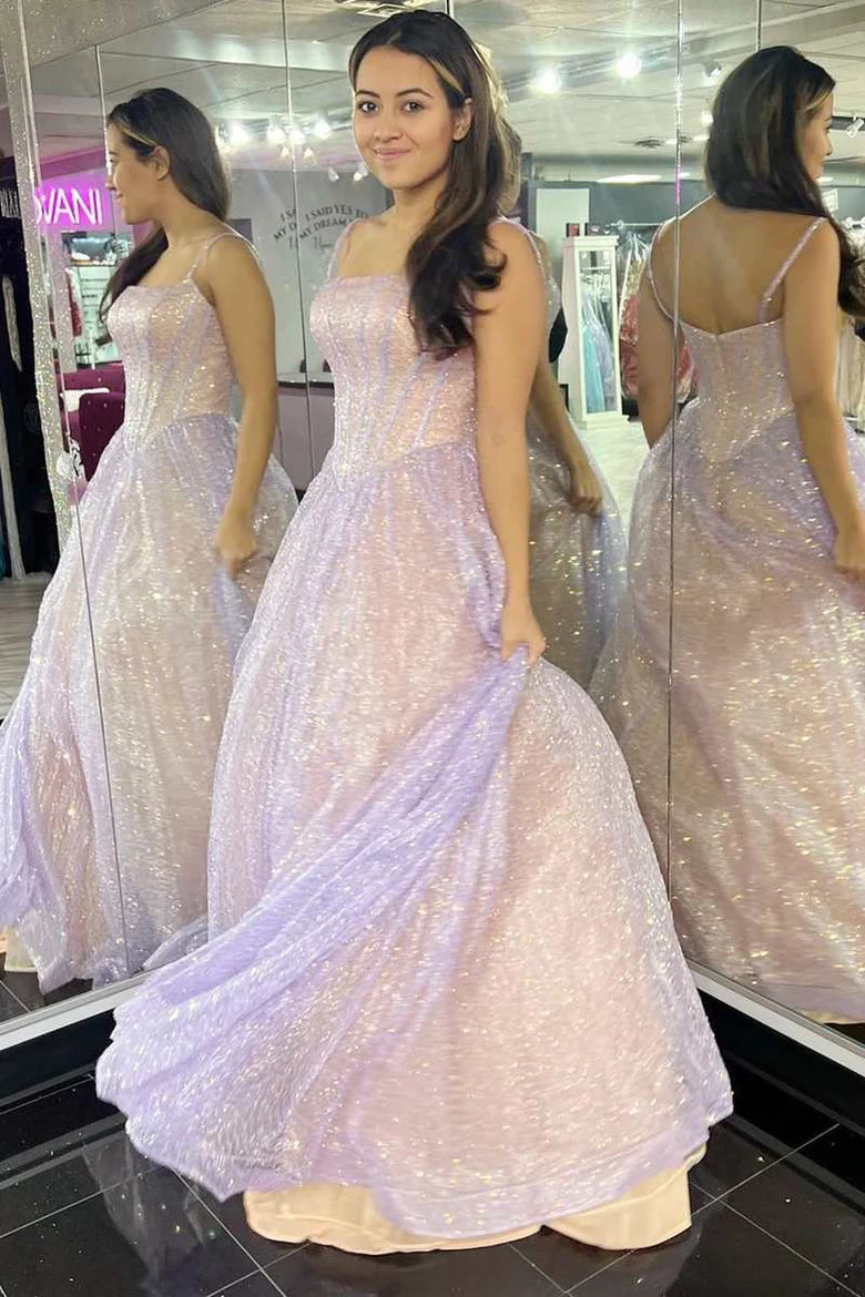 Fairy-Tale Spaghetti Straps A-Line Prom Dress