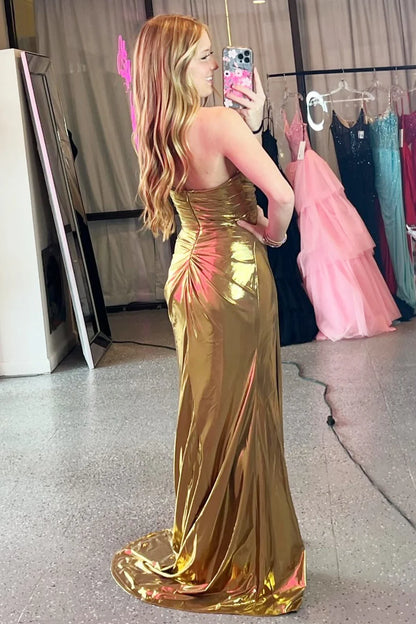Beaded Sweetheart Mermaid Long Formal Dress with Slit