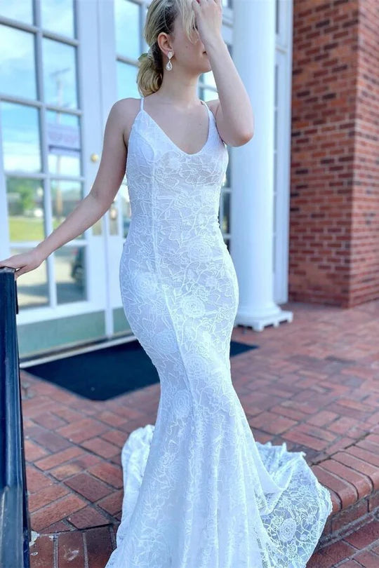 Mermaid Lace Long Formal Dress