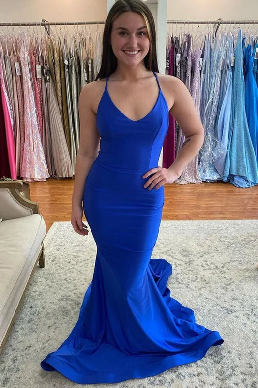 Simple  Mermaid Long Formal Dress