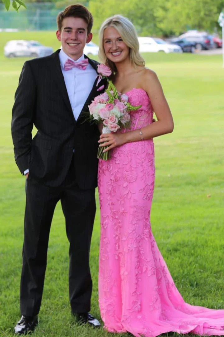 Sweetheart  Lace Mermaid Long Formal Dress
