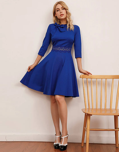 Royal Blue Short Dress with Sleeve