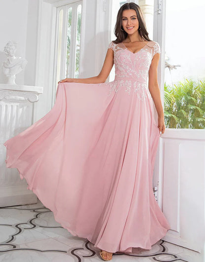 Beaded Chiffon Mother of the Bride Dress