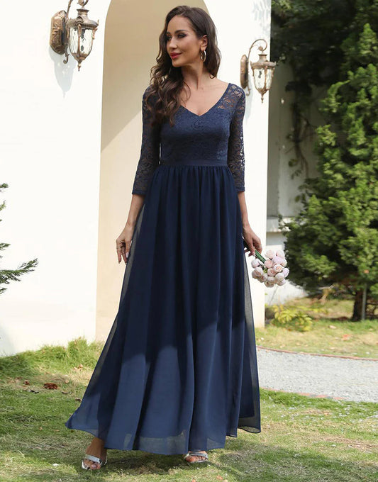 Lace and Chiffon Mother of the Bride Dress