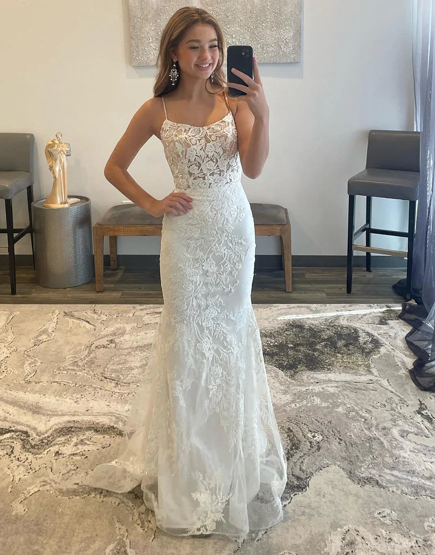 Lace Sheath Prom Dress