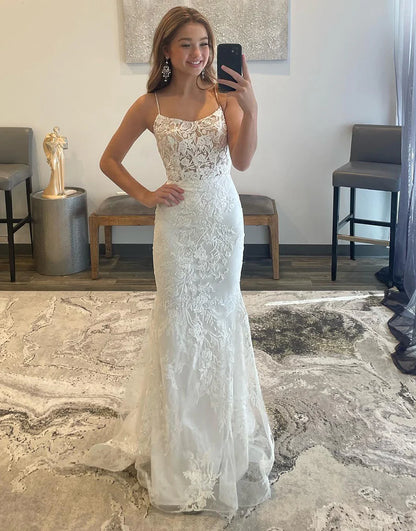 Lace Sheath Prom Dress