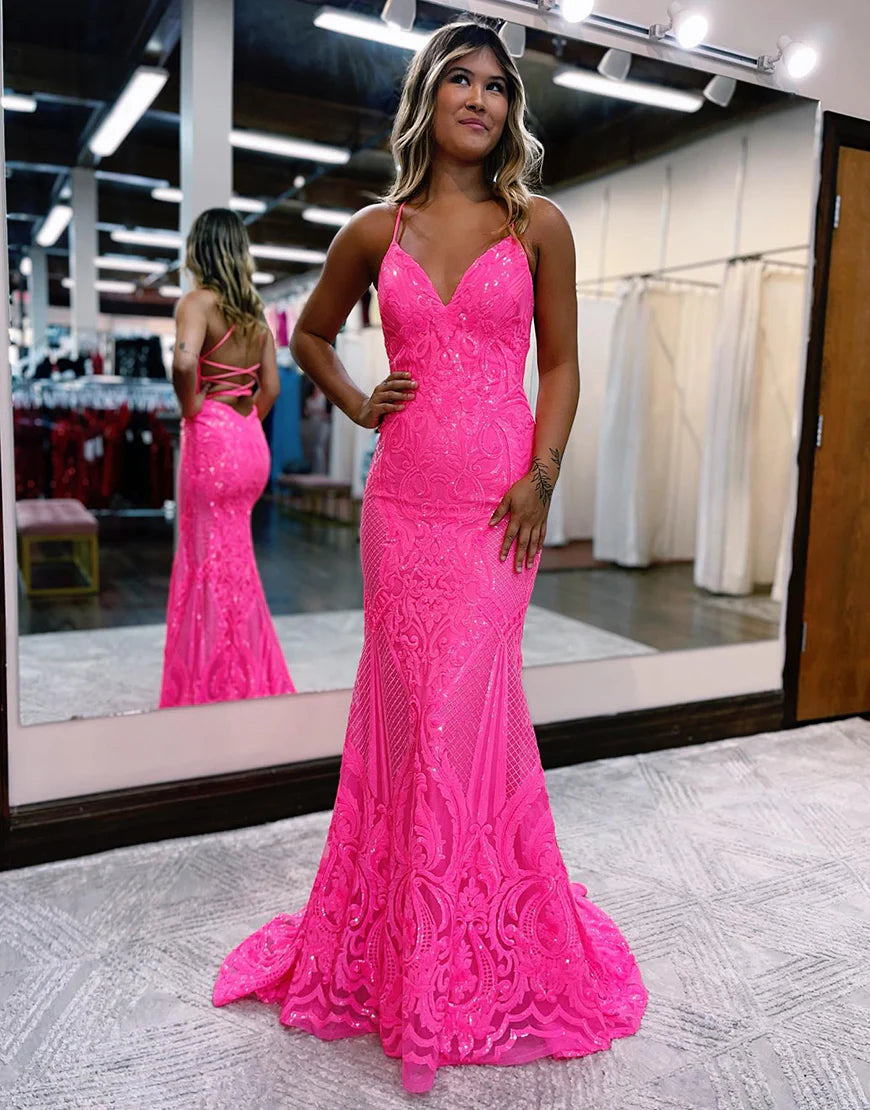 Lace Mermaid Long Prom Dress