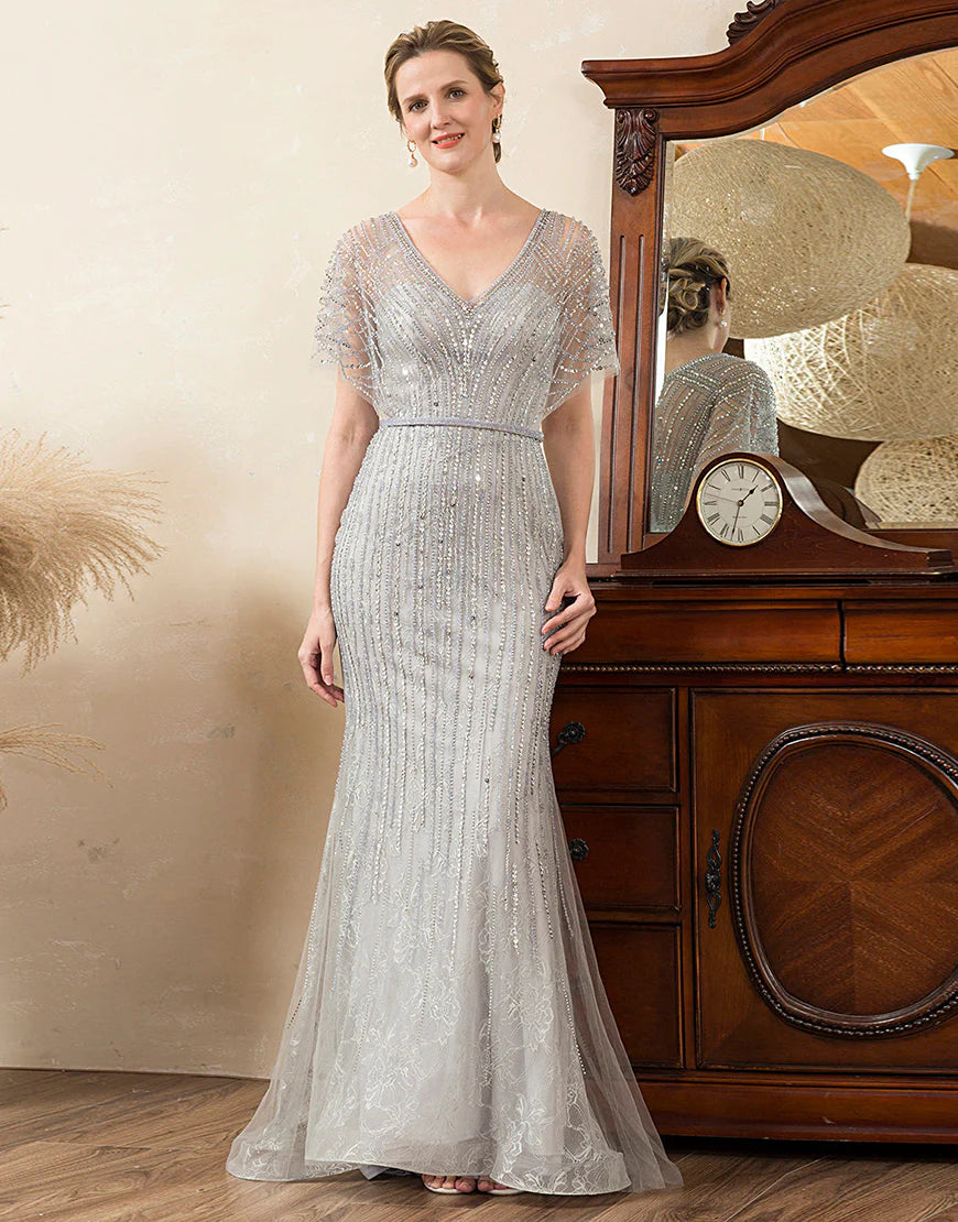 Beading Mermaid Mother of Bride Dress