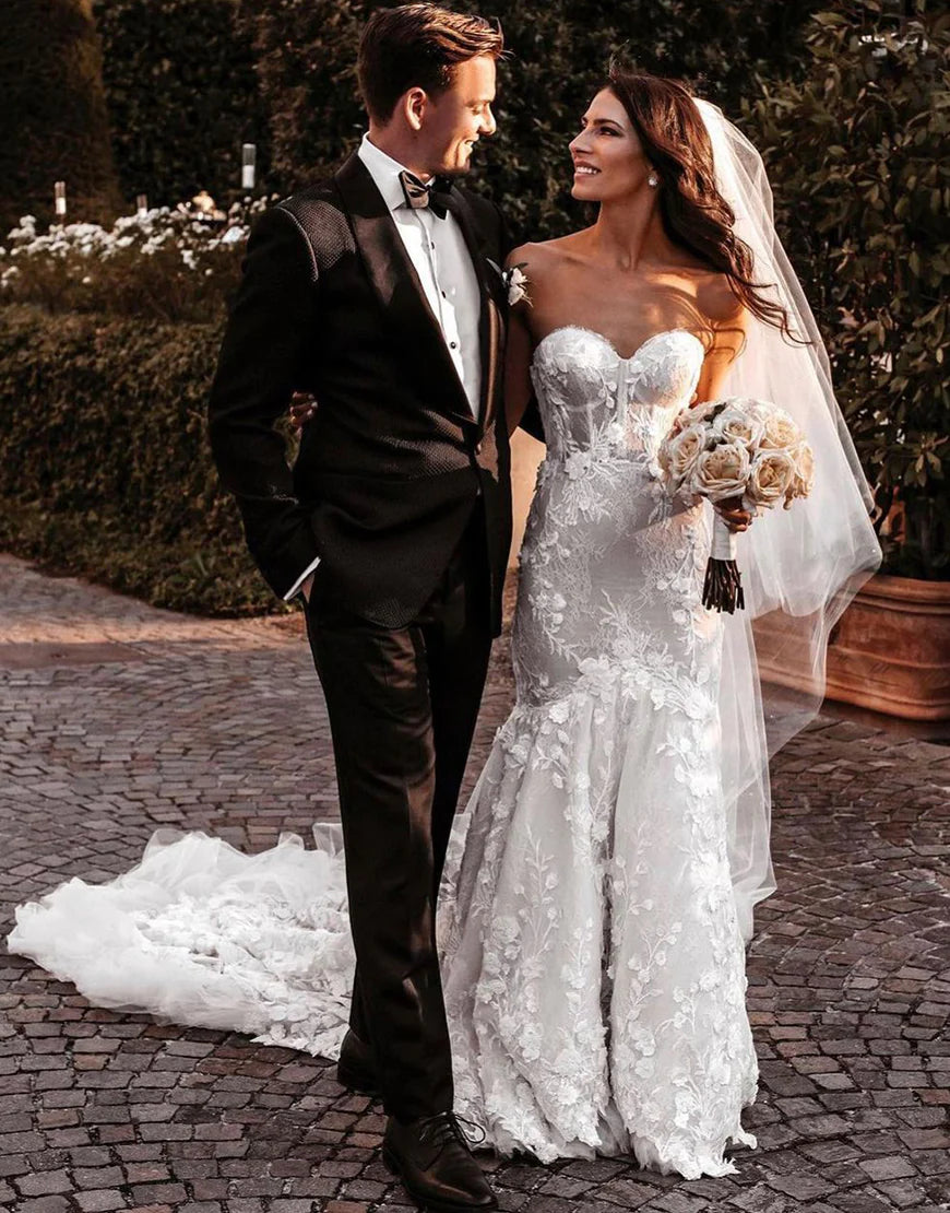 Sweetheart Mermaid Backless Wedding Dress