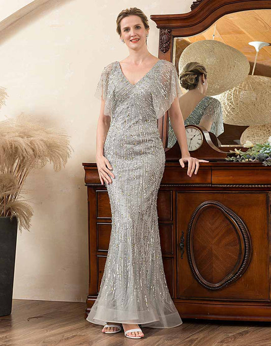 Beading Mermaid Mother of Bride Dress