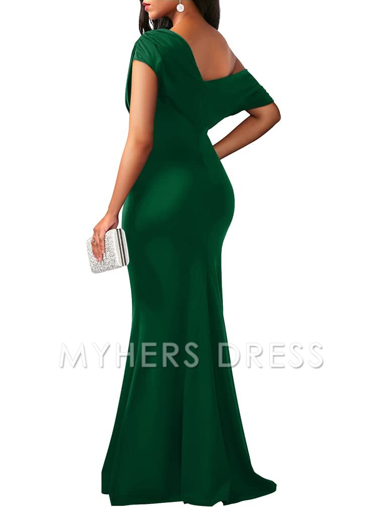 My Hers New Product Mother of The Bride Dress Mermaid Cultivate oneself Elegant Sleeveless Off Shoulder Bodycon Long Wedding Guests Dresses