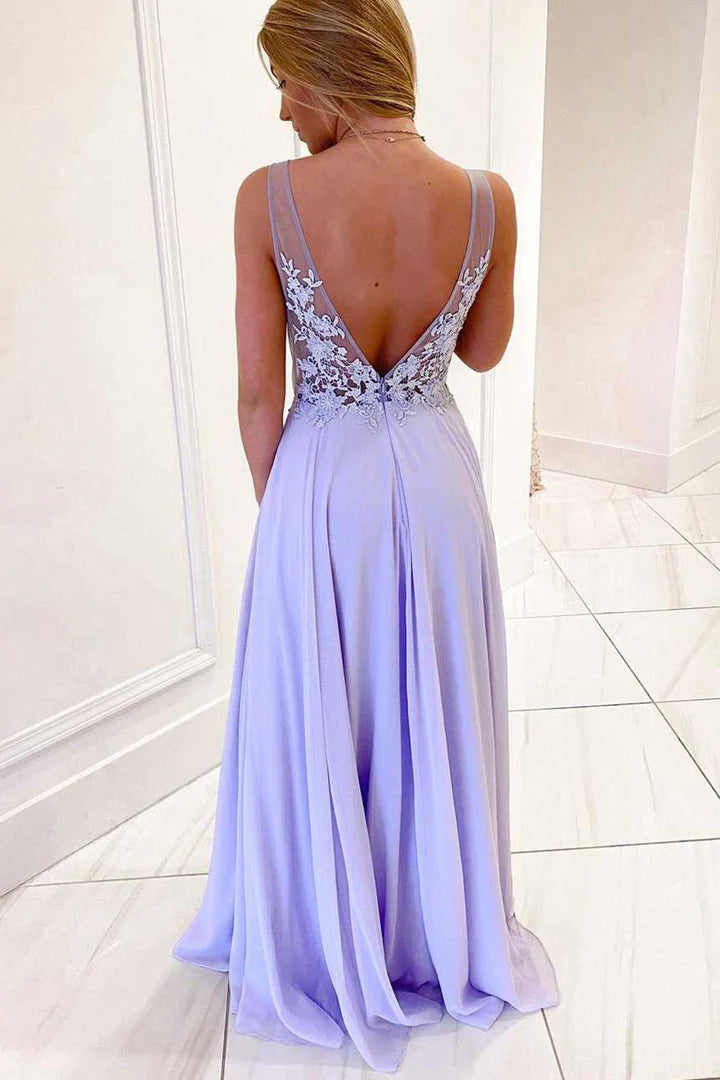 Chiffon A-line Long Formal Dress