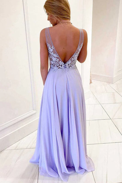 Chiffon A-line Long Formal Dress