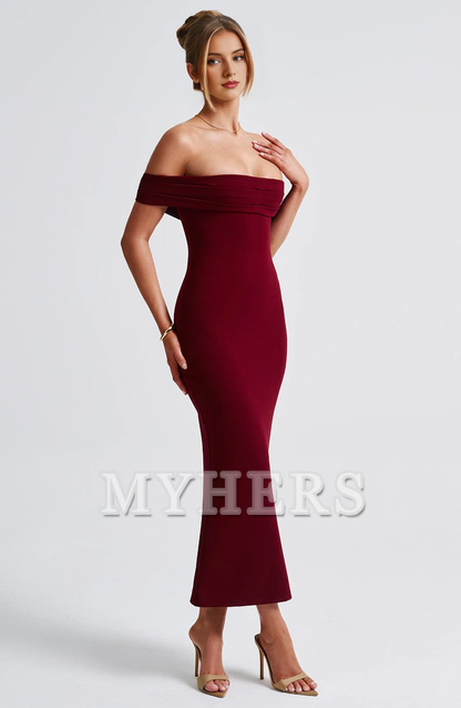 Elegant Mermaid Strapless Sheath Fashion Dresses Exquisite Bridesmaid Dresses Wedding Guests Dresses