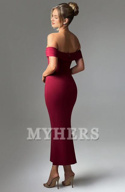 Elegant Mermaid Strapless Sheath Fashion Dresses Exquisite Bridesmaid Dresses Wedding Guests Dresses