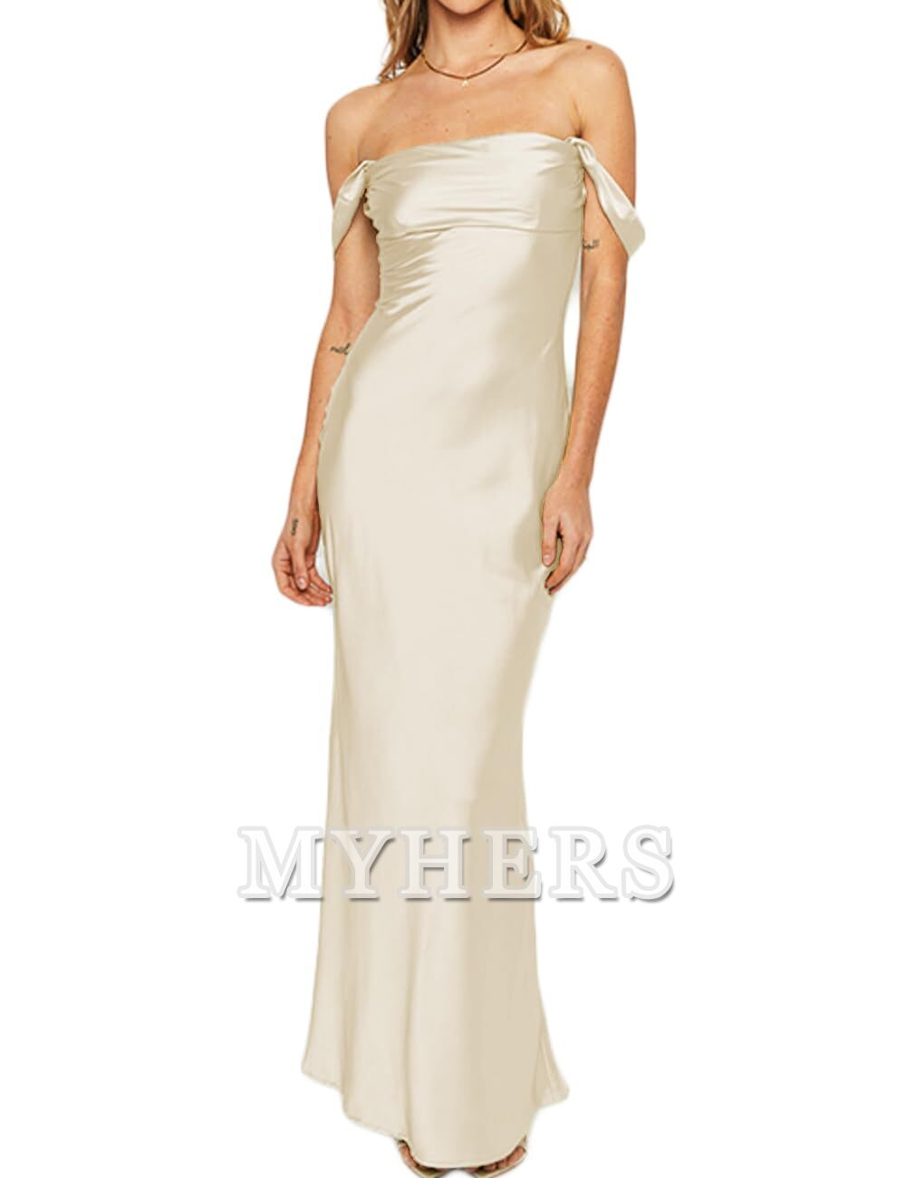 Elegant Off The Shoulder Ruched Backless Maxi Dress Strapless Tube Sleeveless Fitted Bridesmaid Dresses Wedding Guests Dresses