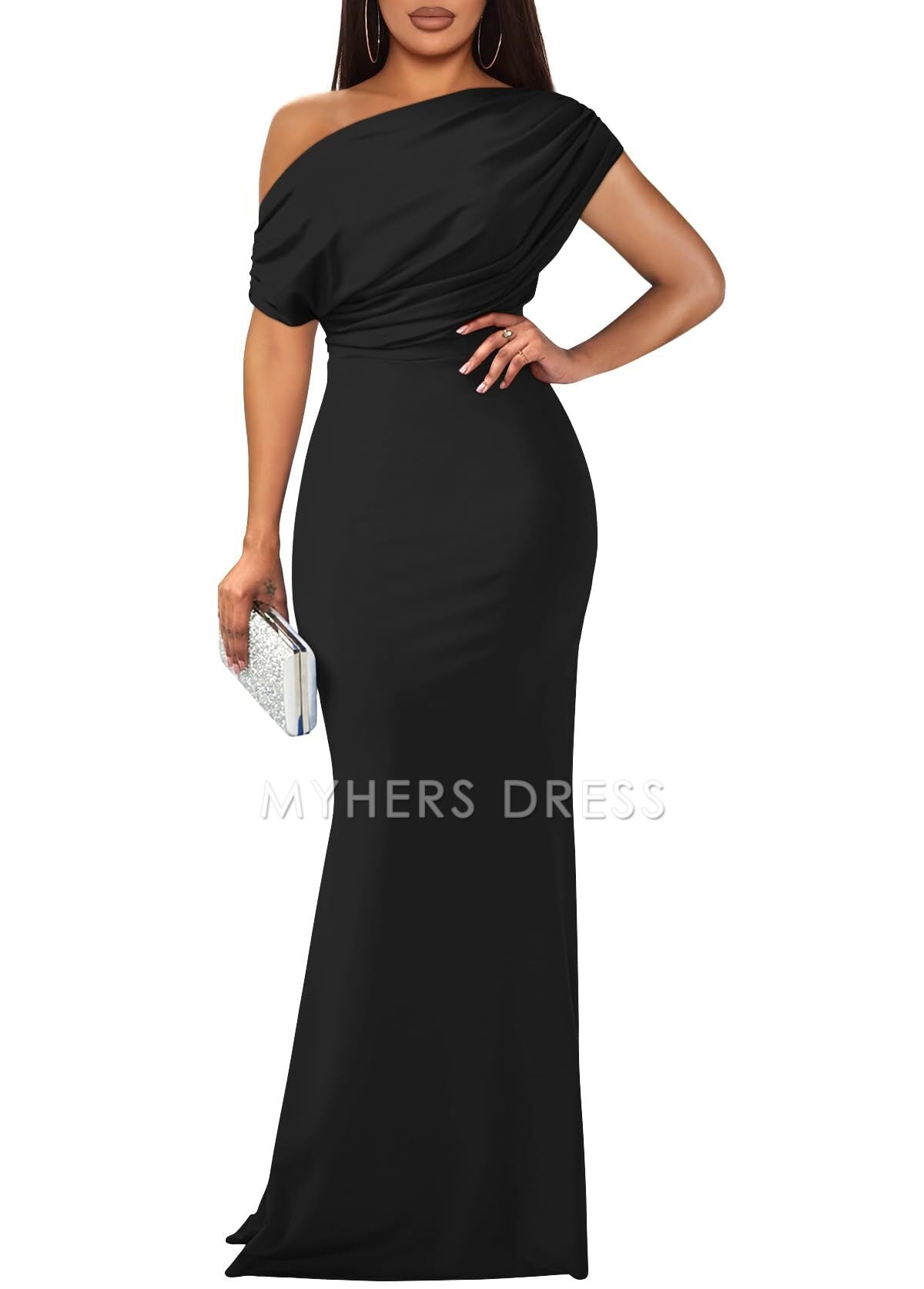 My Hers New Product Mother of The Bride Dress Mermaid Cultivate oneself Elegant Sleeveless Off Shoulder Bodycon Long Wedding Guests Dresses