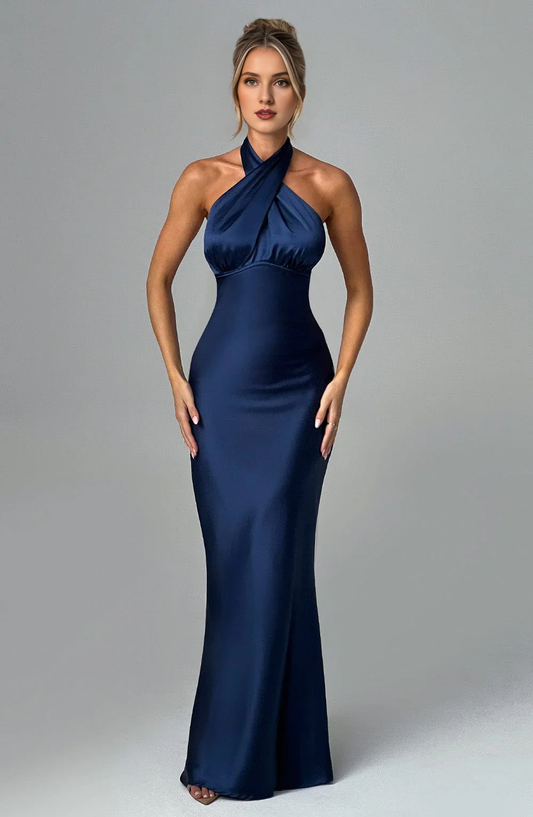 Elegant Mermaid Halter Sleeveless Backless Sheath Dresses High Quality Bridesmaid Dresses Wedding Guests Dresses