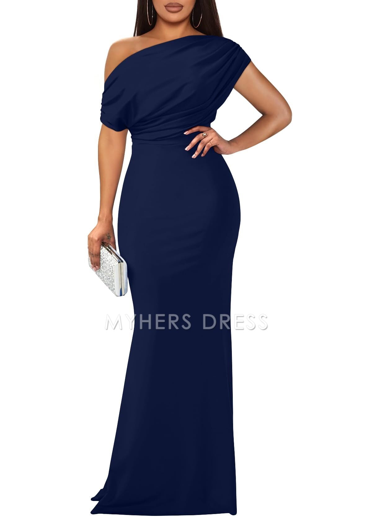 My Hers New Product Mother of The Bride Dress Mermaid Cultivate oneself Elegant Sleeveless Off Shoulder Bodycon Long Wedding Guests Dresses