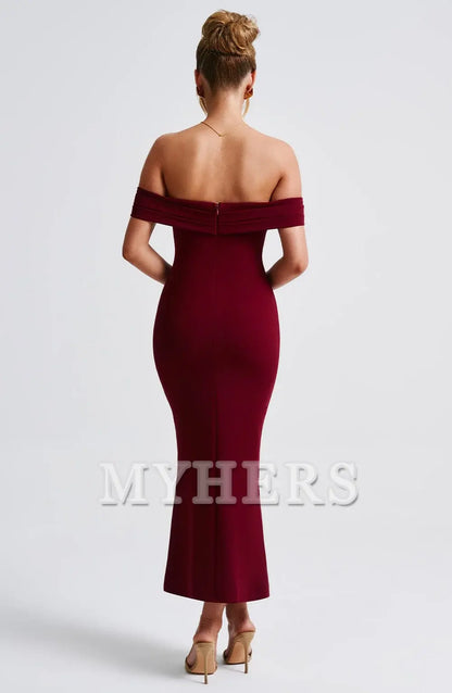 Elegant Mermaid Strapless Sheath Fashion Dresses Exquisite Bridesmaid Dresses Wedding Guests Dresses