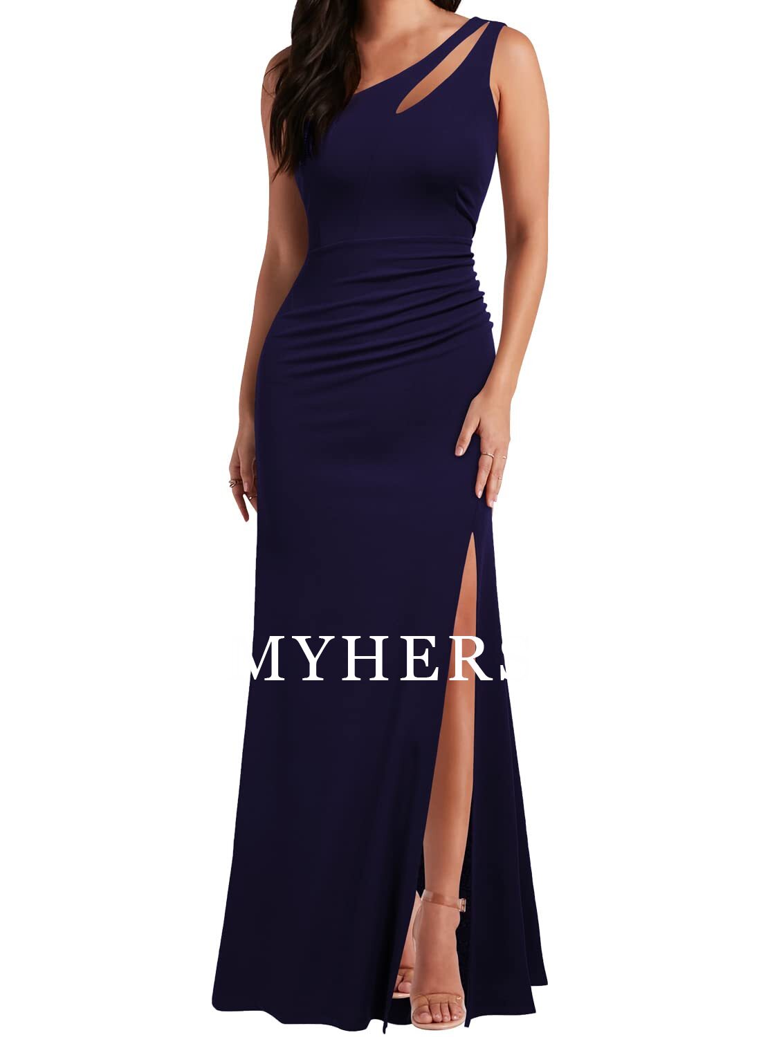 Formal Wear Dresses One Shoulder Sleeveless Split Bodycon Mermaid Evening Cocktail Long Dress Prom Dress