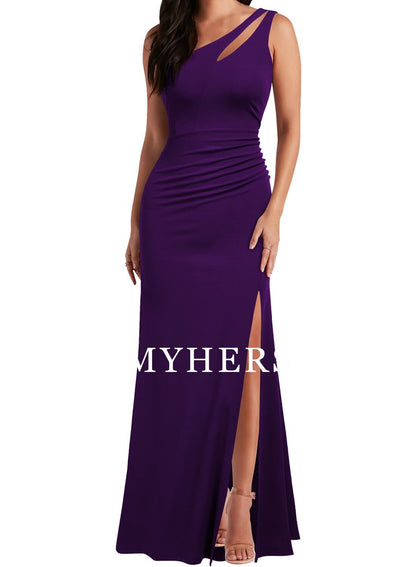 Formal Wear Dresses One Shoulder Sleeveless Split Bodycon Mermaid Evening Cocktail Long Dress Prom Dress