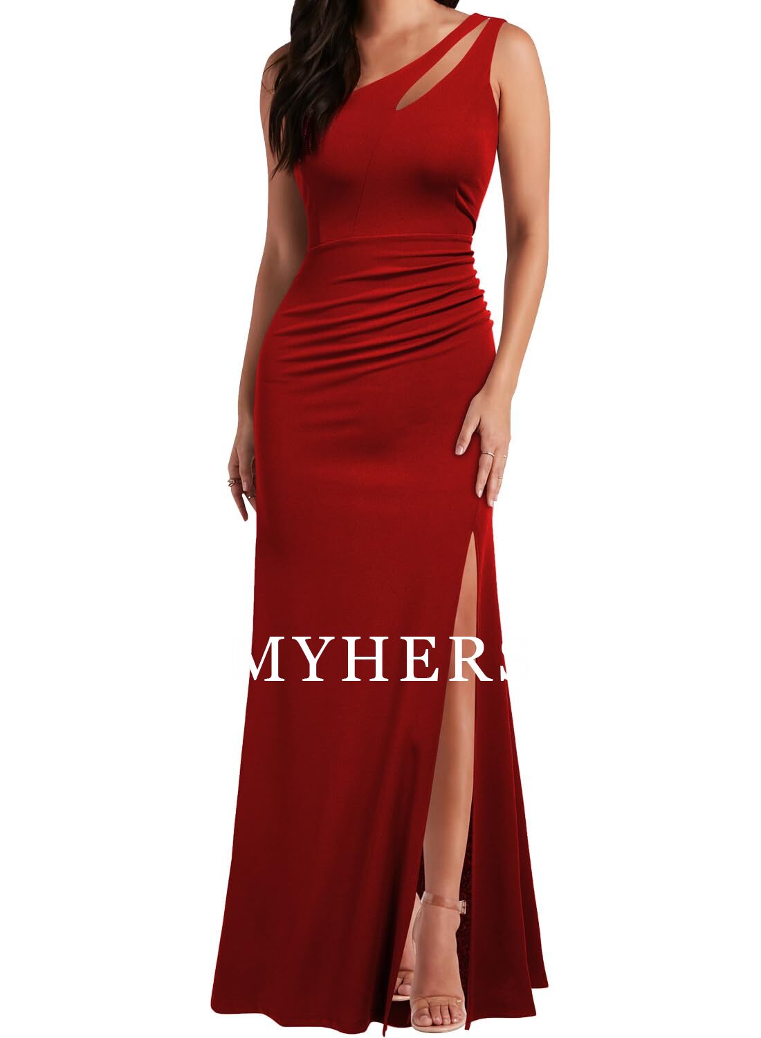 Formal Wear Dresses One Shoulder Sleeveless Split Bodycon Mermaid Evening Cocktail Long Dress Prom Dress