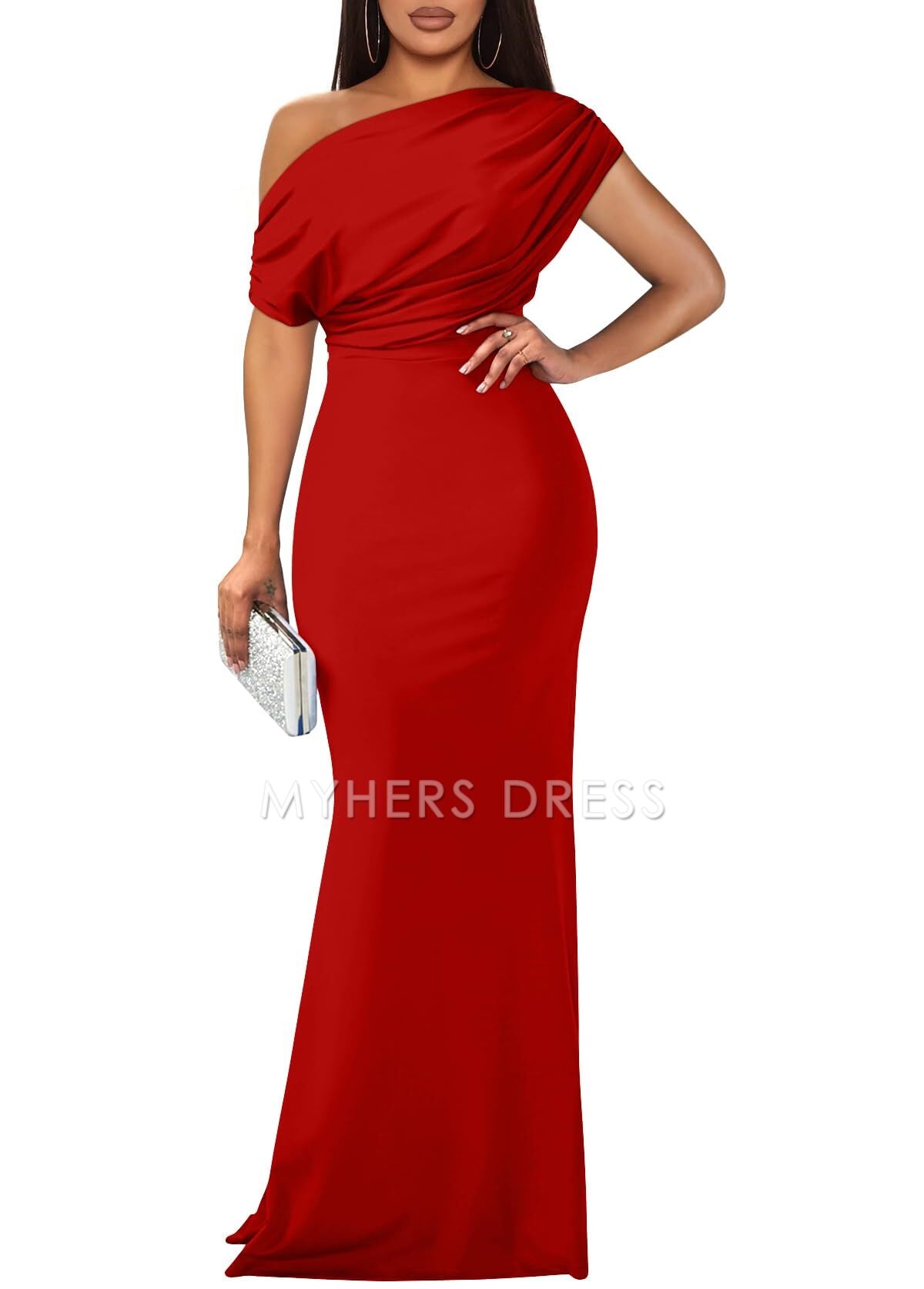 My Hers New Product Mother of The Bride Dress Mermaid Cultivate oneself Elegant Sleeveless Off Shoulder Bodycon Long Wedding Guests Dresses