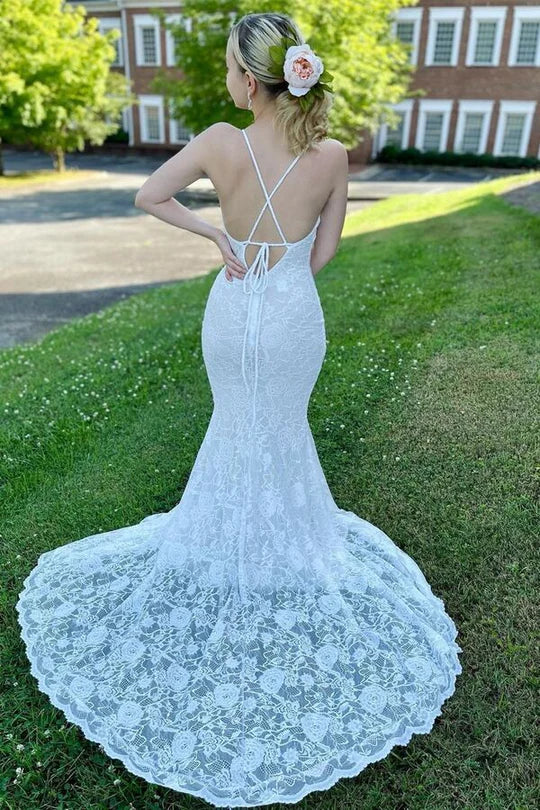 Mermaid Lace Long Formal Dress