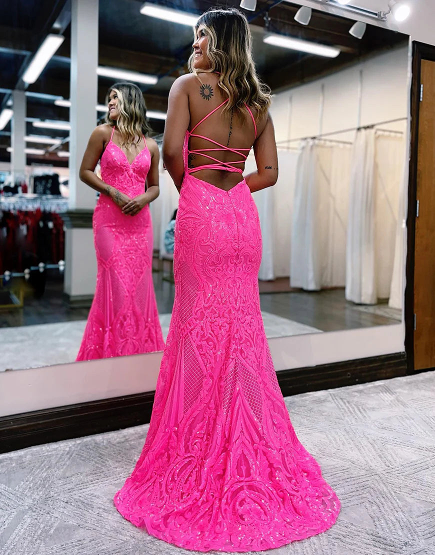 Lace Mermaid Long Prom Dress