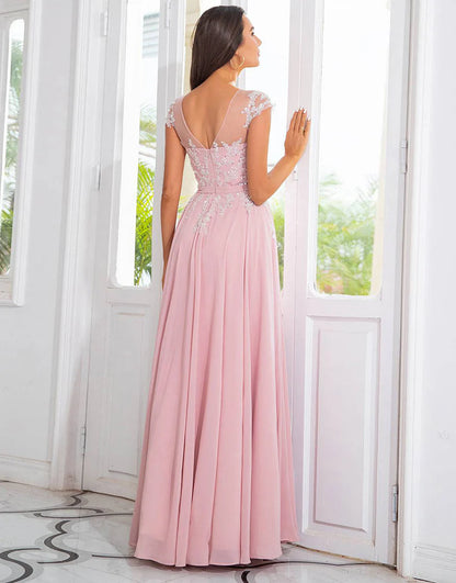 Beaded Chiffon Mother of the Bride Dress