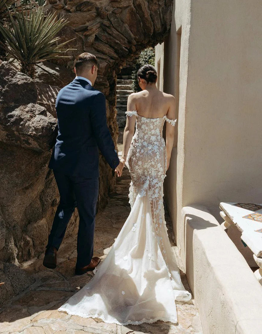 Mermaid Wedding Dress with Appliques