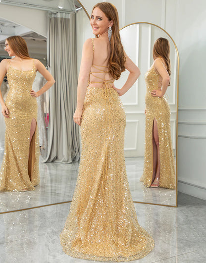 Mermaid Long Prom Dress With Slit