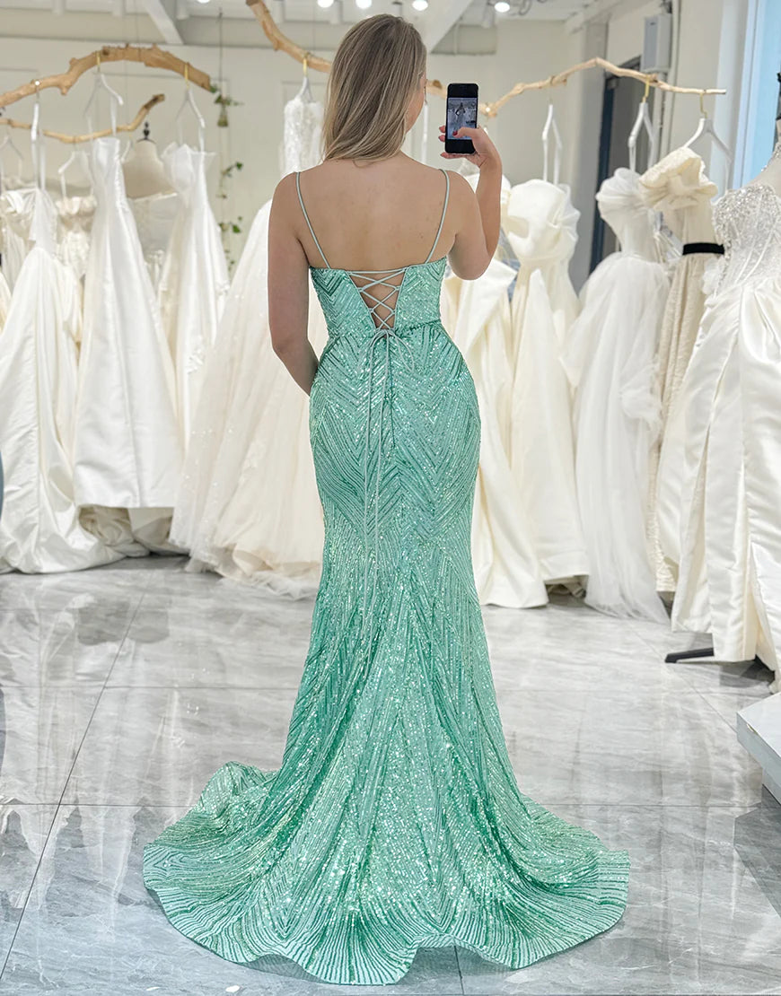 Mermaid Long Prom Dress With Slit