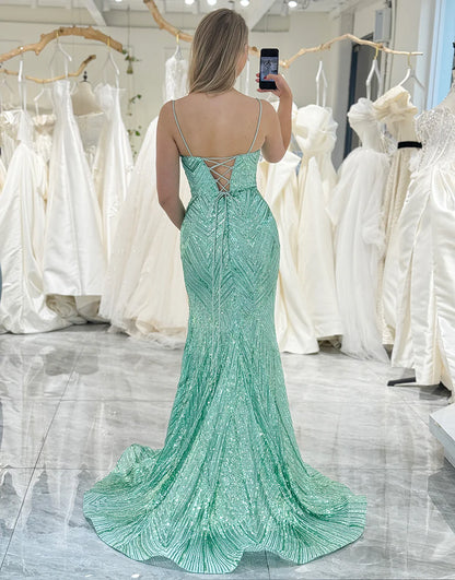Mermaid Long Prom Dress With Slit