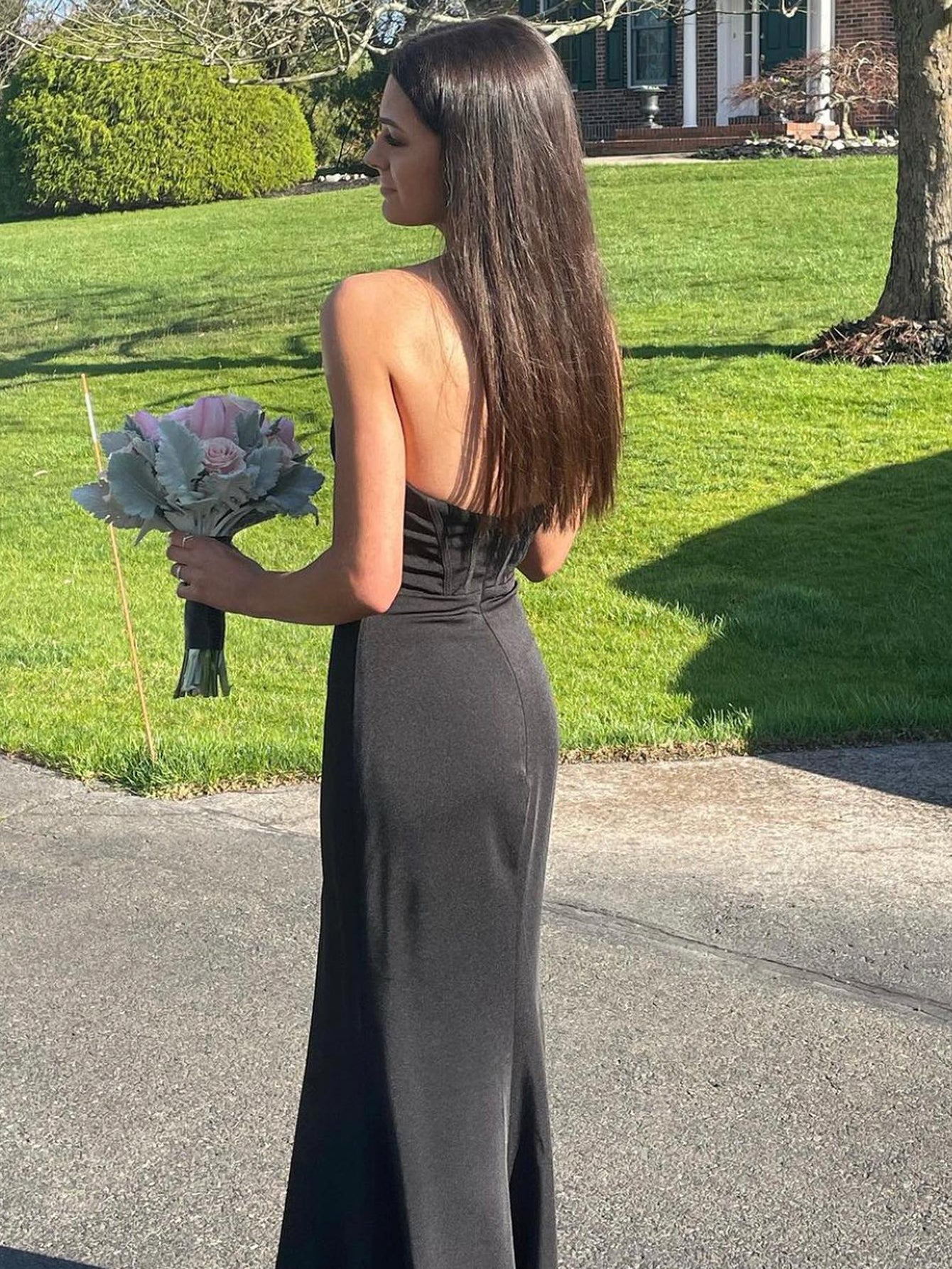 Sheath Sweetheart Long Prom Dress With Slit