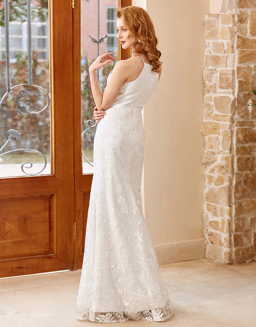 Mermaid Floor Length Sheath Wedding Dress