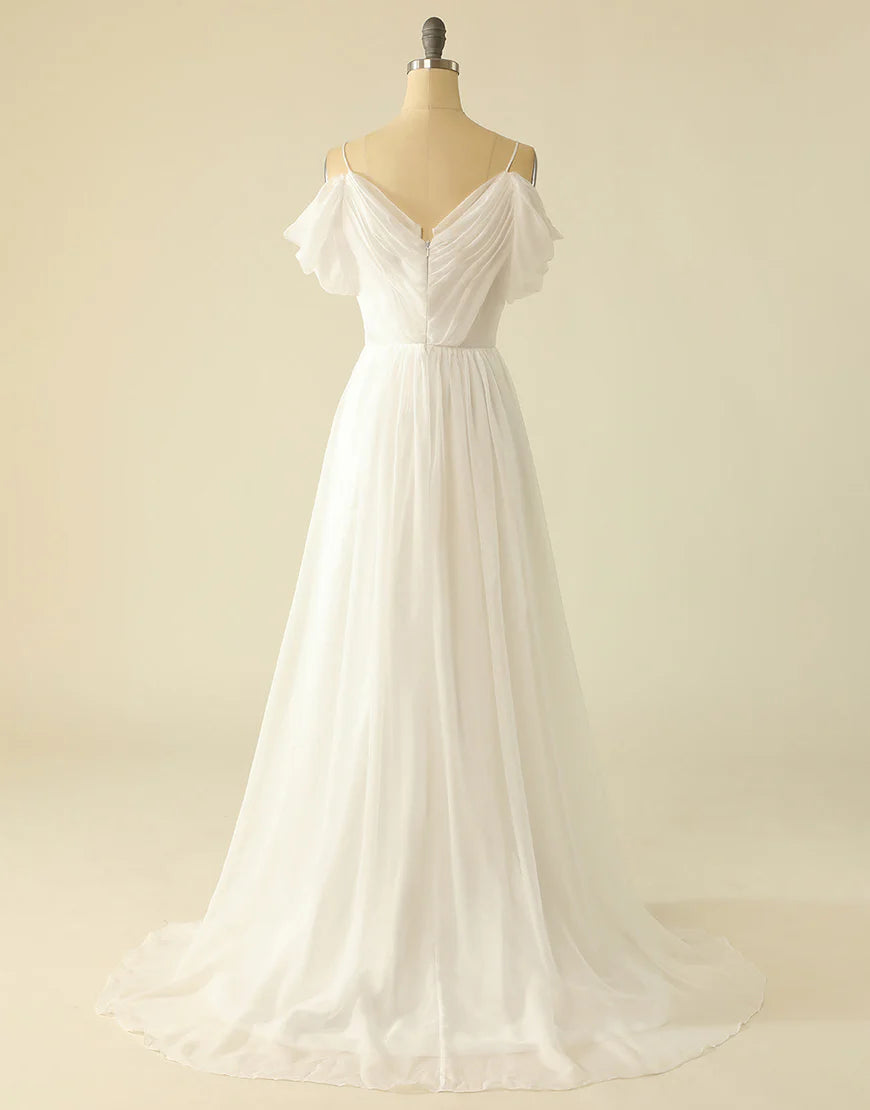 Off the Shoulder Tulle Wedding Dress