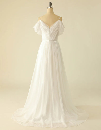Off the Shoulder Tulle Wedding Dress