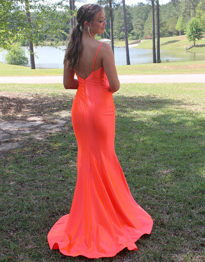 One Shoulder Prom Dress with Split