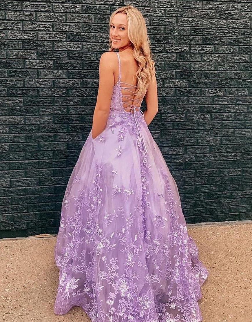 Tulle Prom Dress with Appliques