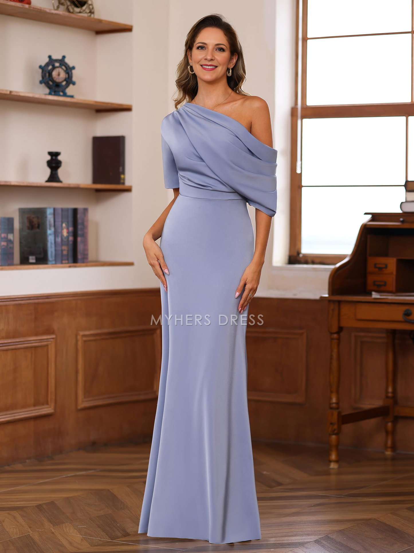 My Hers New Product Mother of The Bride Dress One Shoulder Formal Gown Mermaid Cultivate oneself Dress Elegant Temperament Dress Wedding Guests Dresses