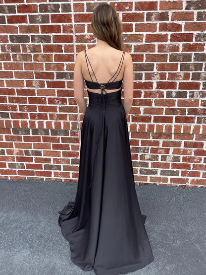 Cut Out Mermaid Long Prom Dress