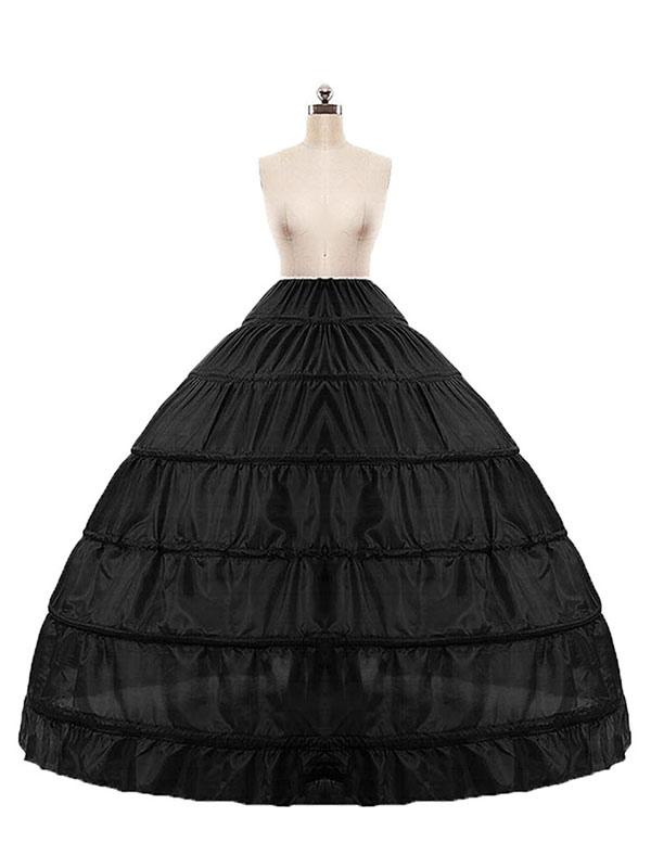 Bridal Under Skirt Wedding Crinoline Ball Gown Slip Black One Tier Bridal Petticoat