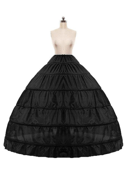 Bridal Under Skirt Wedding Crinoline Ball Gown Slip Black One Tier Bridal Petticoat