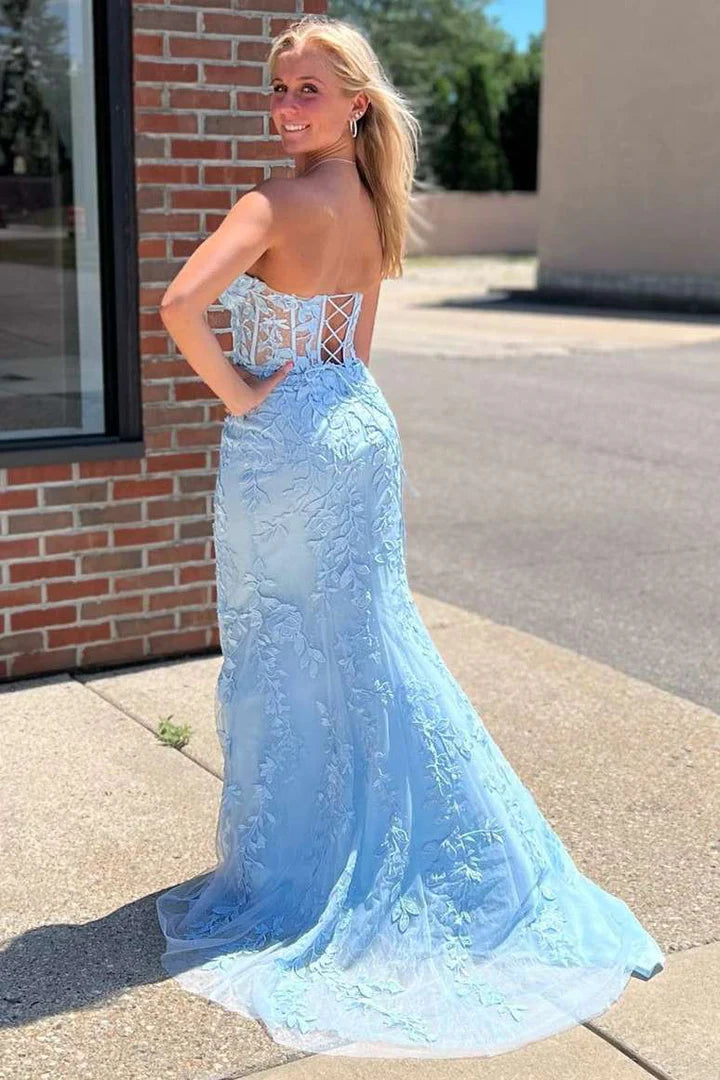 Sweetheart  Lace Mermaid Long Formal Dress